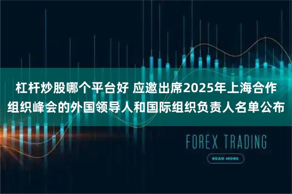杠杆炒股哪个平台好 应邀出席2025年上海合作组织峰会的外国领导人和国际组织负责人名单公布