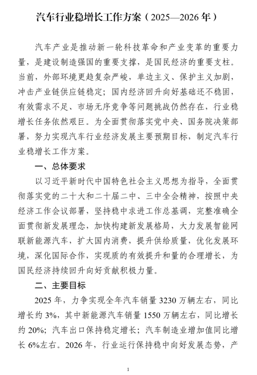 线上股票配资门户 全文|工信部等八部门印发《汽车行业稳增长工作方案（2025—2026年）》