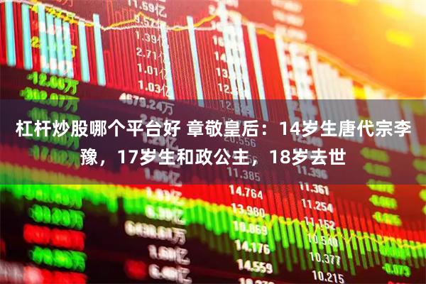 杠杆炒股哪个平台好 章敬皇后：14岁生唐代宗李豫，17岁生和政公主，18岁去世